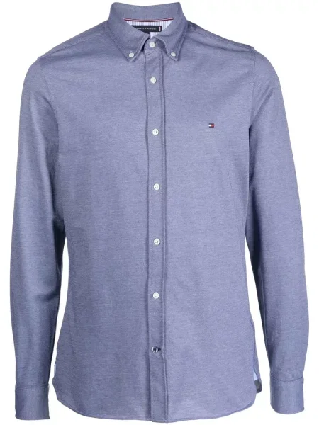 Cămașă Tommy Hilfiger cu broderie albastru