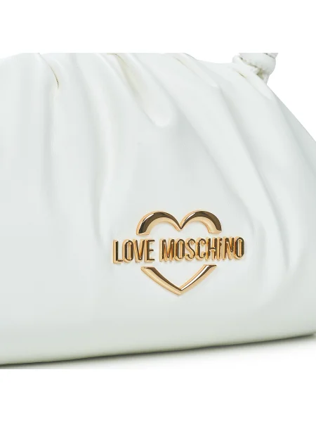 Geanta crossbody Love Moschino alb