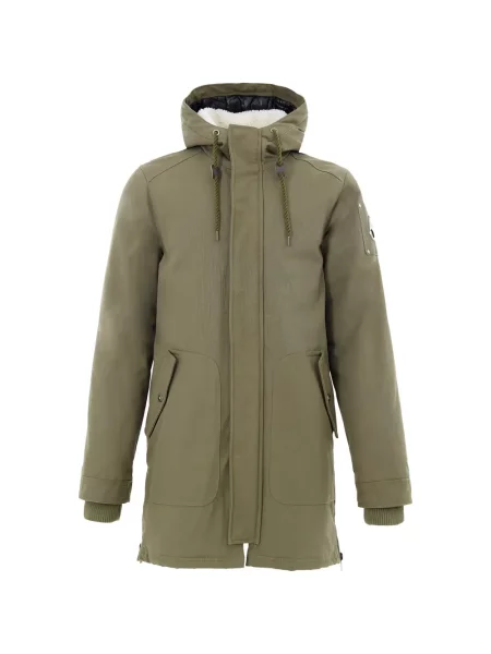 Geacă parka Moose Knuckles cu glugă cu autograf cu cordon verde