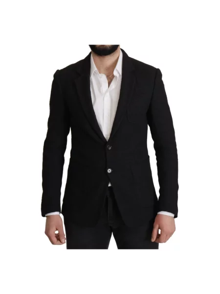 Marynarka Dolce And Gabbana elegancka tweedowa czarna