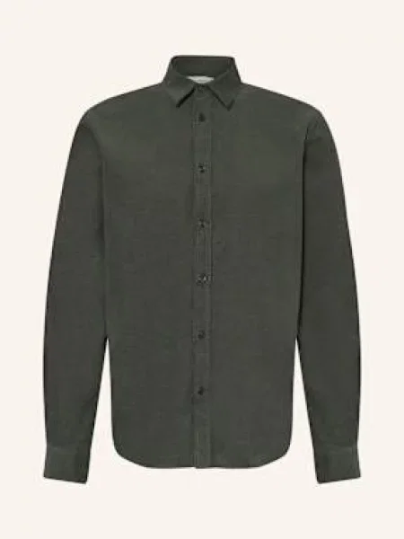 Samsøe Samsøe Manšestrová Košile Saliam Comfort Fit tmavě zelená