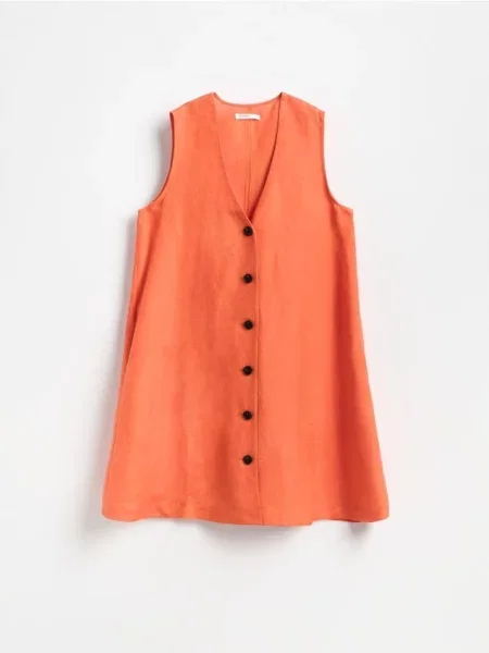 Reserved Rochie mini cu adaos de in arămiu