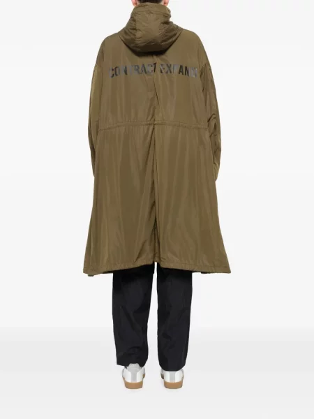 Geacă parka Juun.j cu glugă cu imagine verde