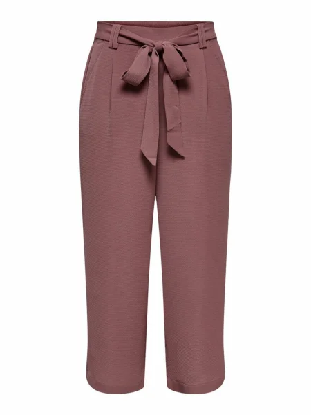 ONLY Pantaloni cutați ciocolatiu / rosé