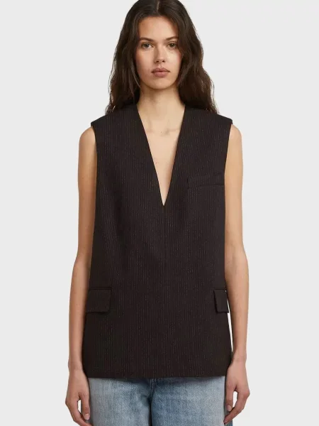 Смугастий жилет G-star Raw коричневий