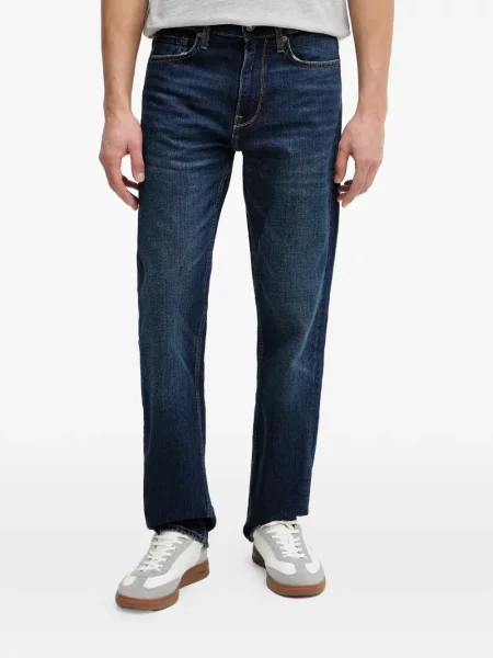 Blugi Guess cu autograf albastru