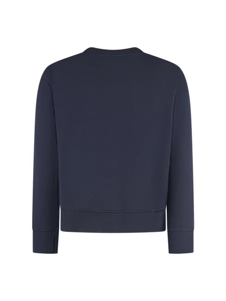 Haftowana bluza nierozpinana Autry z dekoltem w kształcie litery U niebieska