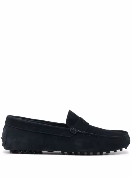 Pantofi loafer Scarosso din piele de căprioară albastru