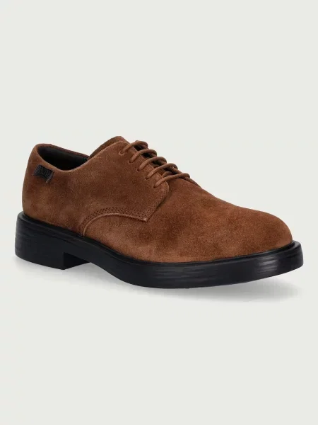Camper pantofi pentru bărbați din piele întoarsă Dean maro