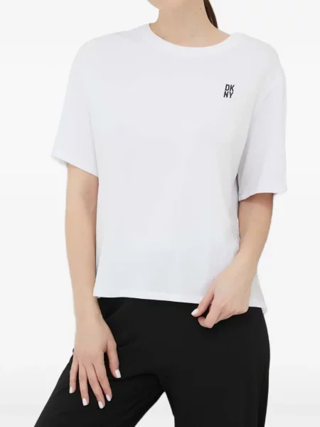 Tricou Dkny cu imagine alb