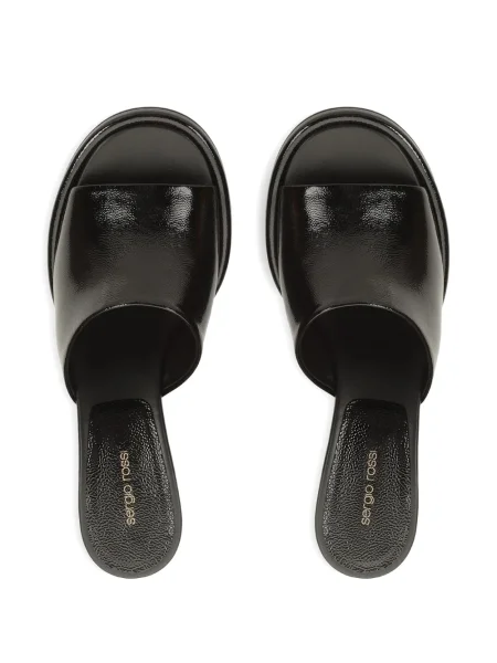 Papuci tip mules Sergio Rossi din piele negru