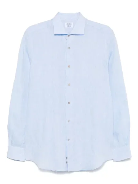Lniana koszula Mazzarelli niebieska