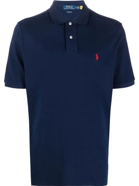 Поло тениска Polo Ralph Lauren бродирана синьо