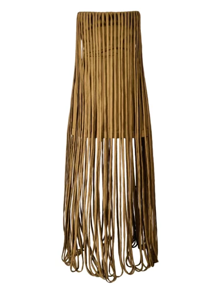 Rochie Ioana Ciolacu cu franjuri de costum maro