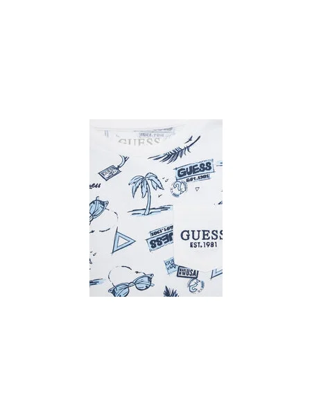 Guess Póló Színes Regular Fit fehér
