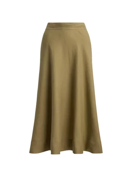 Fustă midi Lauren Ralph Lauren de in în linie A verde