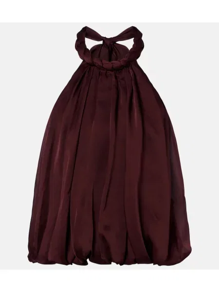 Top Zimmermann de mătase cu gât halter bordo