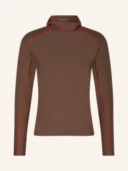 Běžecké Tričko Reykjavik Balaclava tmavě hnědá / tmavě červená