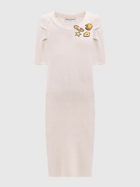 Сукня з вовни і кашеміру з нашивками Sonia Rykiel бежева