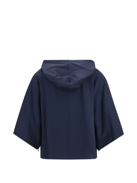 Hanorac cu glugă Max Mara evazat albastru