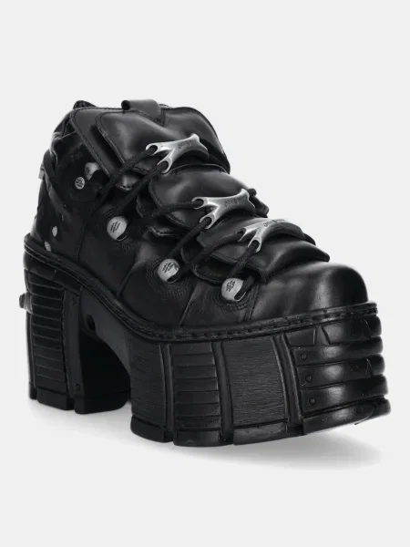 Cizme New Rock din piele negru