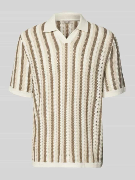 Koszulka polo o kroju regular fit z mieszanki bawełny model THUE' Only & Sons biała