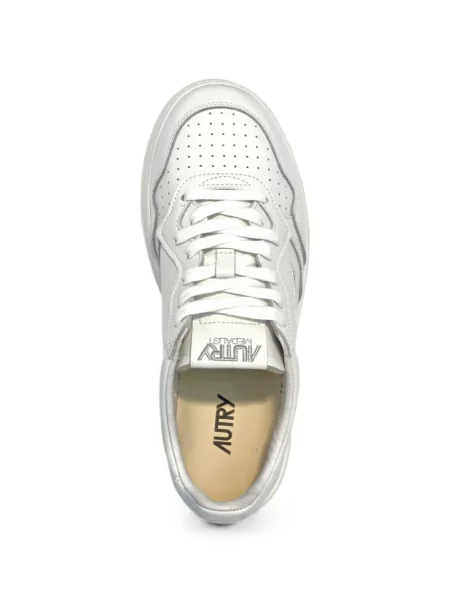 Sneakerși Autry din piele cu imagine alb