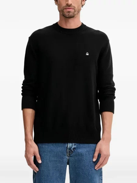 Pulover Benetton tricotate cu autograf negru