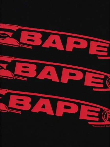 Tricou A Bathing Ape® cu imagine negru