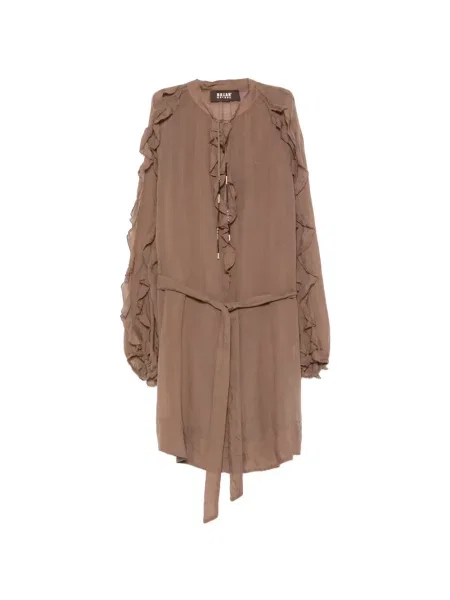 Rochie Bazar Deluxe cu volane maro