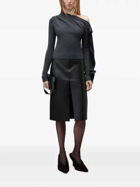 Pulover Alexander Wang cu volane gri