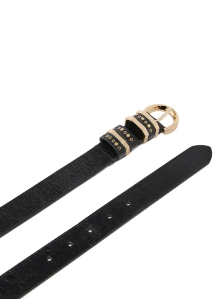 Curea Pinko din piele cu tepi negru