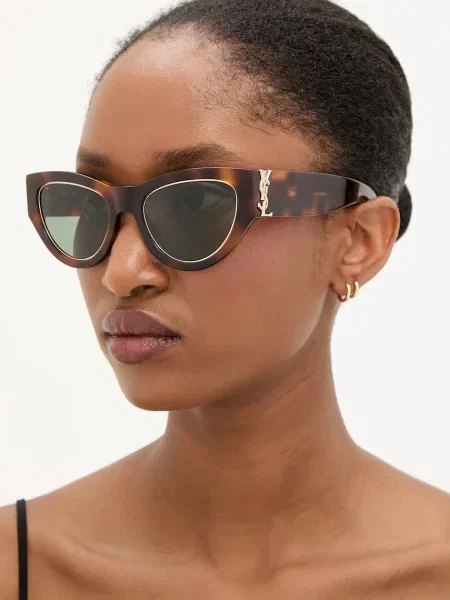 Слънчеви очила Saint Laurent SL RIM зелено