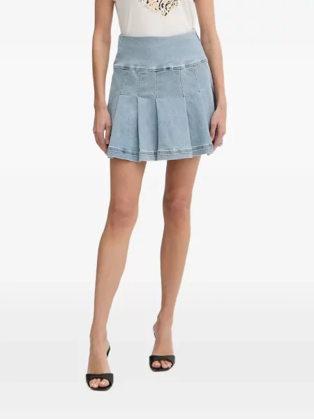 Fustă din denim Morgan albastru