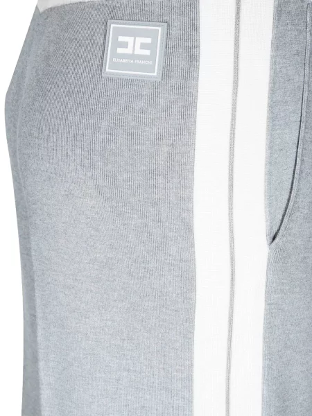 Pantaloni Elisabetta Franchi cu autograf gri