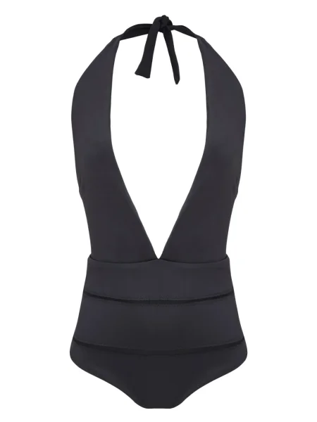 Strój kąpielowy Amir Slama z dekoltem w serek czarny