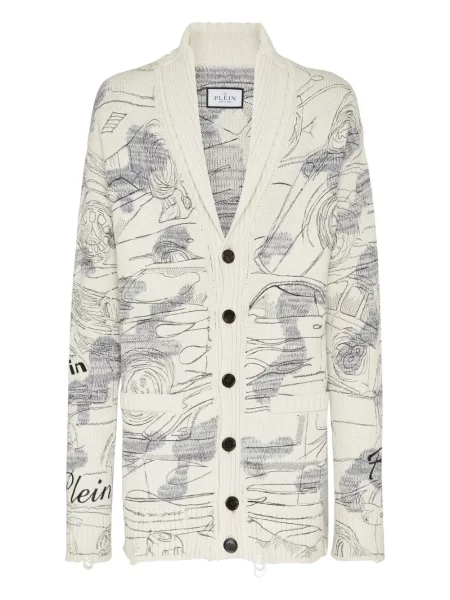 Kardigan Philipp Plein biały