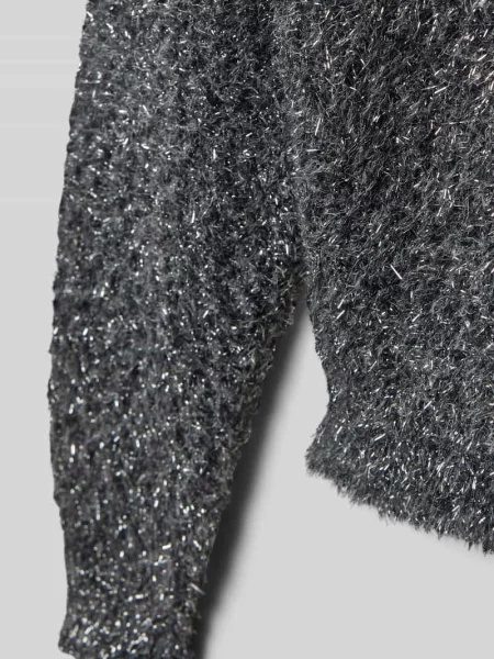 Sweter z dzianiny o kroju regular fit z efektem błyszczącym model ‘PIUMO GLITTER’ Only
