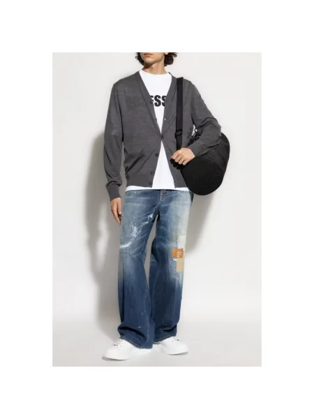 Szerokie jeansy Dsquared2 niebieskie