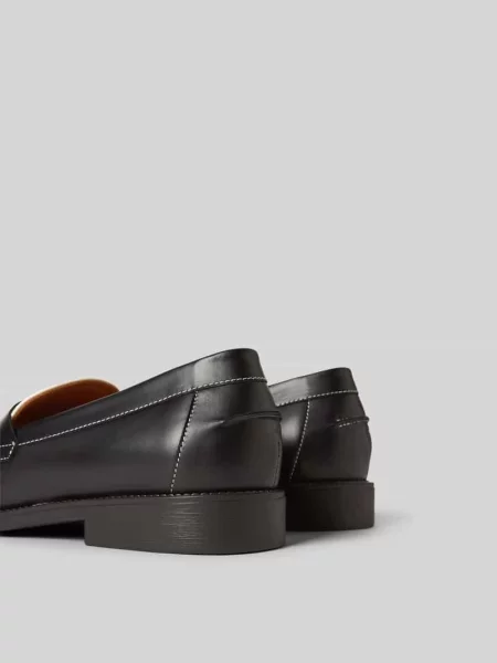 Loafersy z wzorem na całej powierzchni Duke & Dexter czarne