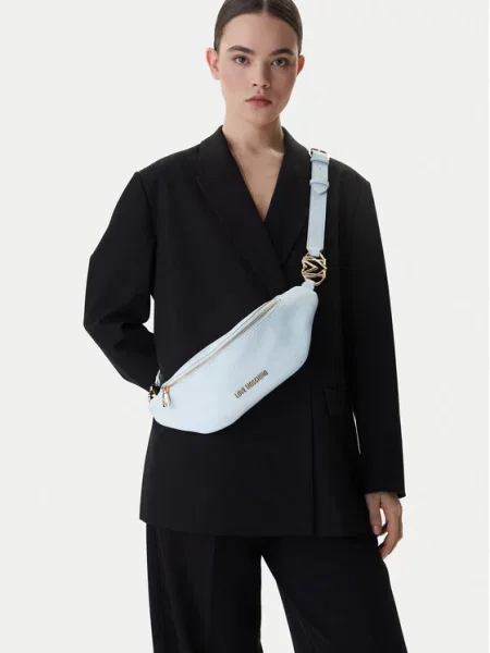 LOVE MOSCHINO Torbica za okrog pasu﻿ Svetlo modra
