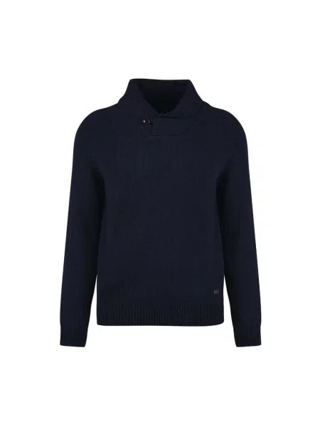 Sweter Barbour wełniany niebieski