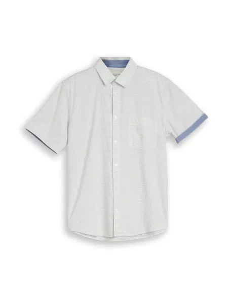 TOM TAILOR Cămașă albastru aqua / negru alb