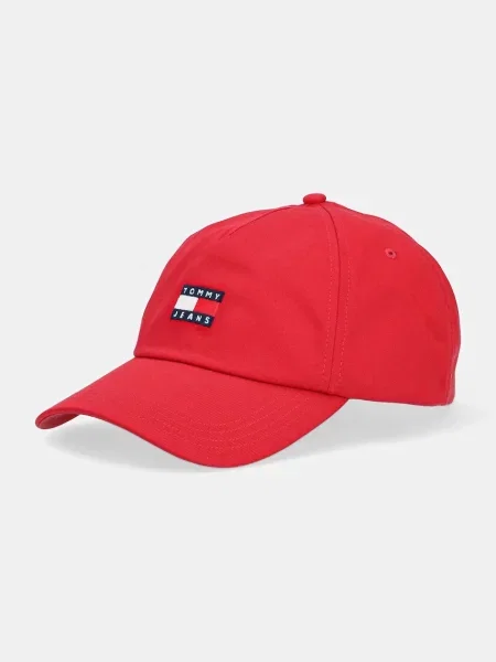 Шапка с козирка Tommy Jeans с апликация бежово