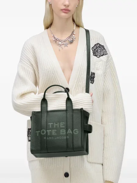 Geantă shopper Marc Jacobs din piele verde