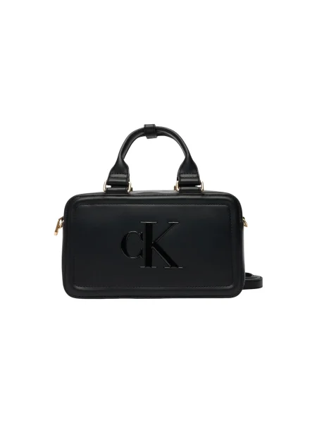 Geantă Calvin Klein Bold Ck Bauletto Crossbody negru