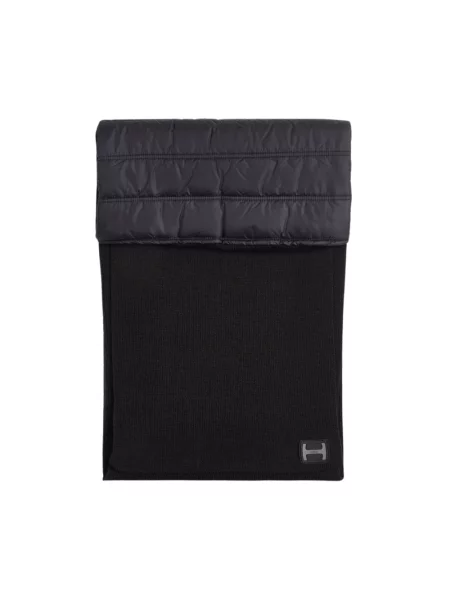 Dzianinowa pikowana szal Hogan czarna