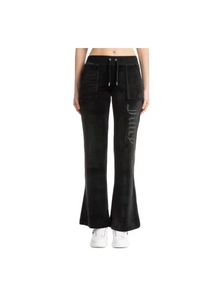 Spodnie Juicy Couture z niską talią czarne