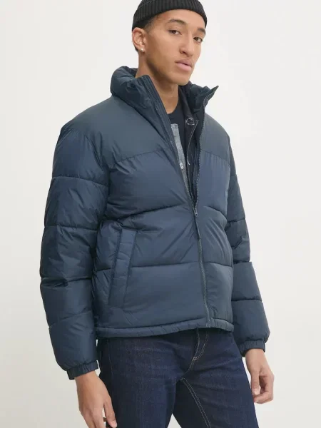 Bunda Hollister Co. tmavomodrá zimní