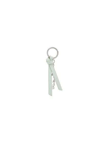 Calvin Klein Pakabukas Sm Script Lthr Tassle Bag Charm Balta mėlyna